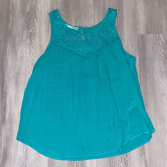 Maurices blue crochet tank blouse top size medium - Picture 1 of 4